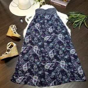 Xhilaration Strapless "Peacock Paisley" Maxi